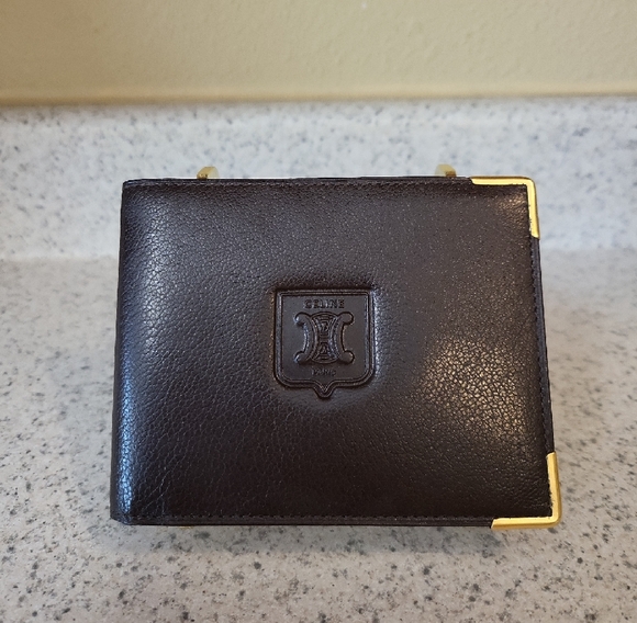 Celine Men's Brown Leather Wallet - Picture 1 of 8